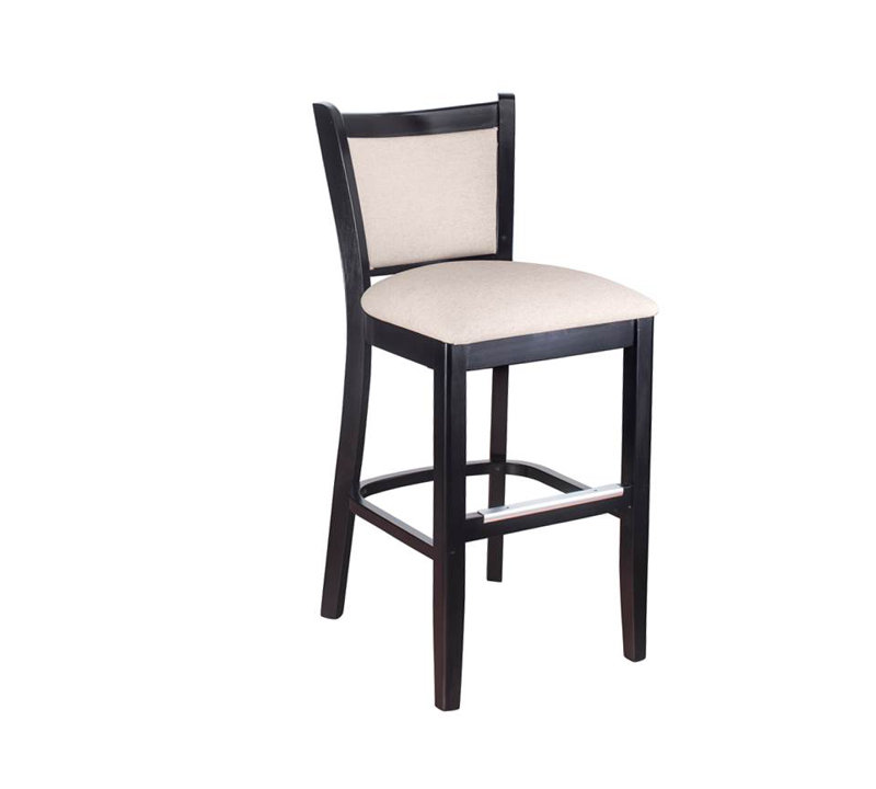Tabouret de bar 24 po Kendra, Noir, blanc