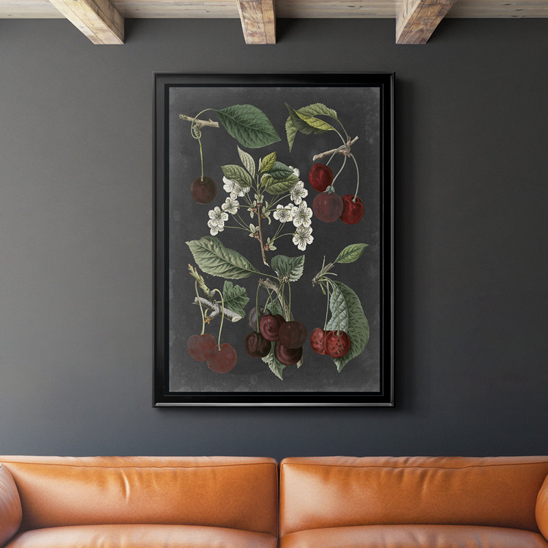Toile encadrée de qualité supérieure Orchard Variétés I - prête à être accrochée, Cadre noir, H 30,5 po x l 22,5 po