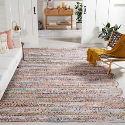 Abhay Hand Woven Jute, Cotton Rug