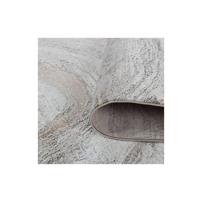 TAPIS DE GLOIREModerneRésuméAreaRugCreamGoldFaded, Rectangle 4 pi 11 po x 7 pi