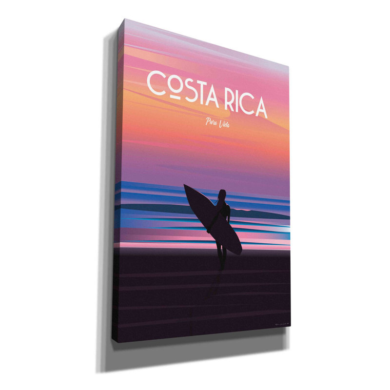 «Costa Rica» par l'Arctique, art mural sur toile, H 18 po x l 12 po x P 0,75 po