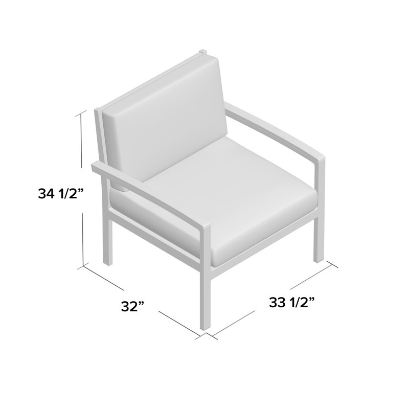 Travira Cushion Lounge Chair, Eggshell White, Tekwood Vintage
