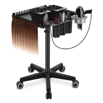 Metal Hairstylist Tray Utility Cart with Wheels