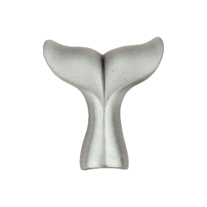 Antique Pewter Whale Tail Cabinet Knob with Mounting Hardware