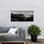 Black And White Coastal View Peaceful Serene Tranquil Coastal Wall Art Print 1 Piece Wrapped Canvas Wall Art-1503315612