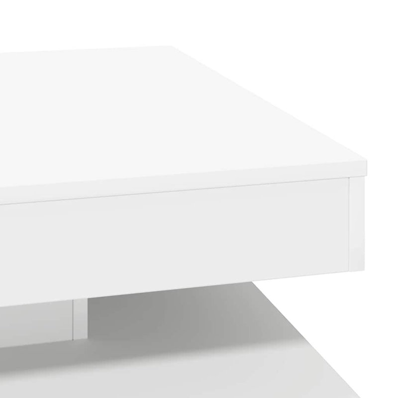Coffee Table with Storage, 34.5" H x 70" L x 70" W, White