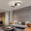 Black 2-Light 40cm LED Ceiling Light Flush Mount