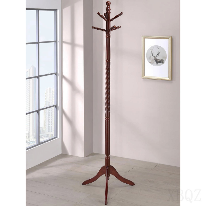 Merlot Coat Rack With Twisted Post