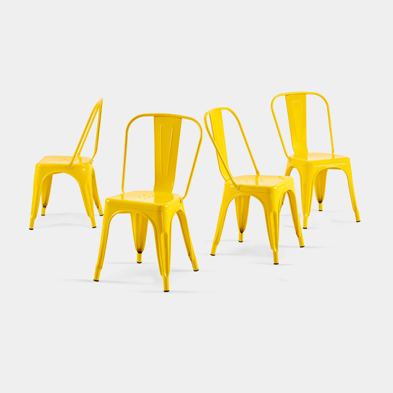 Chaise de salle à manger Kalya, 4, Jaune