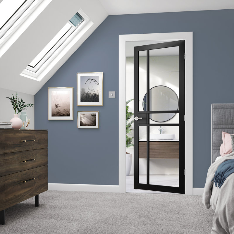 City Glass Door Prefinished, 198.1cm H x 61cm W x 3.5cm D