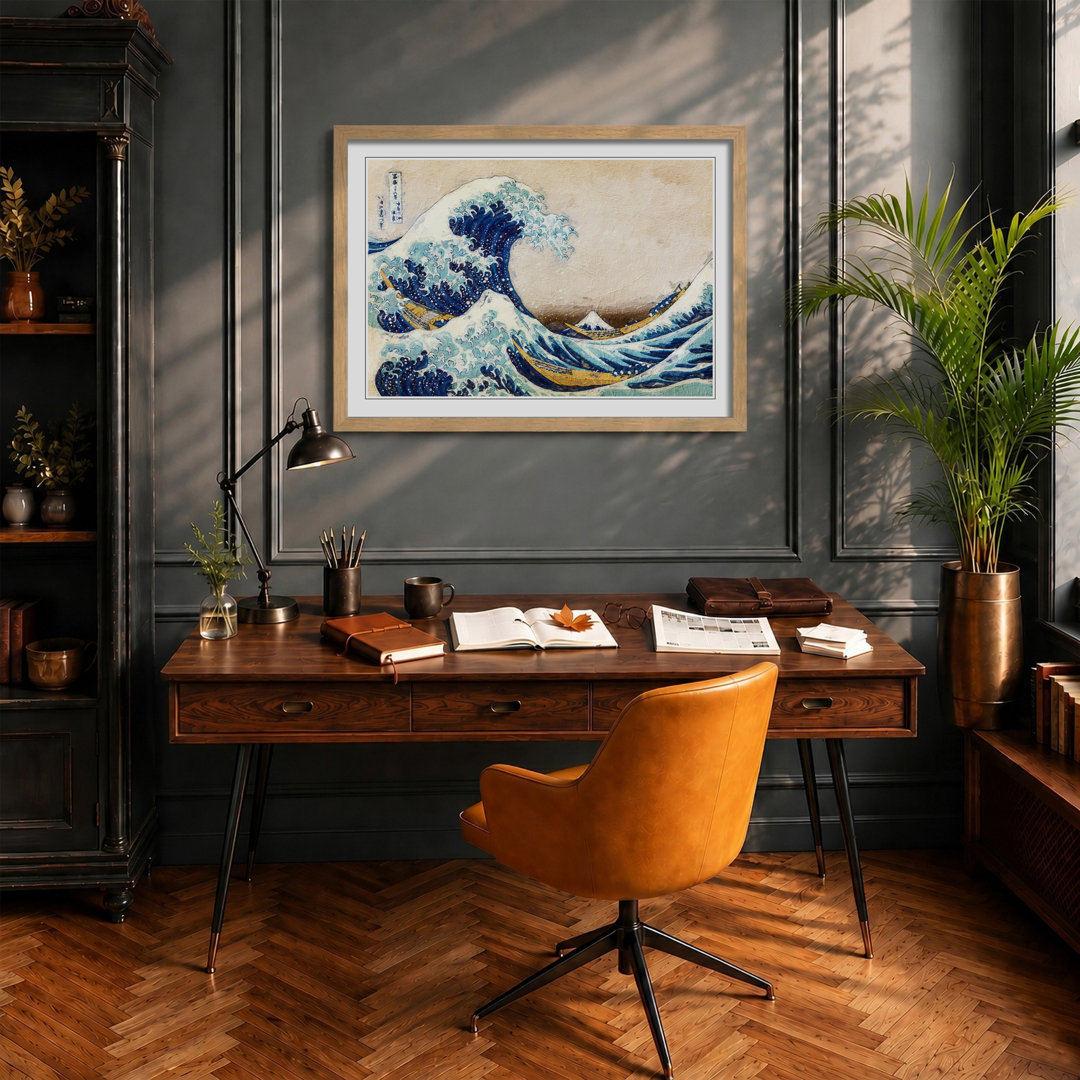 A Great Wave of Kanagawa by Katsushika Hokusai - Framed Print