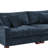 2 - Piece Upholstered Blue Chenille Modular Sectional Sofa with Armrests & Throw Pillows-718692610