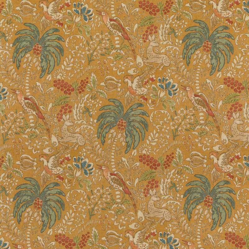 Modern Country I Fantasia Fantasia Fabric, Teal