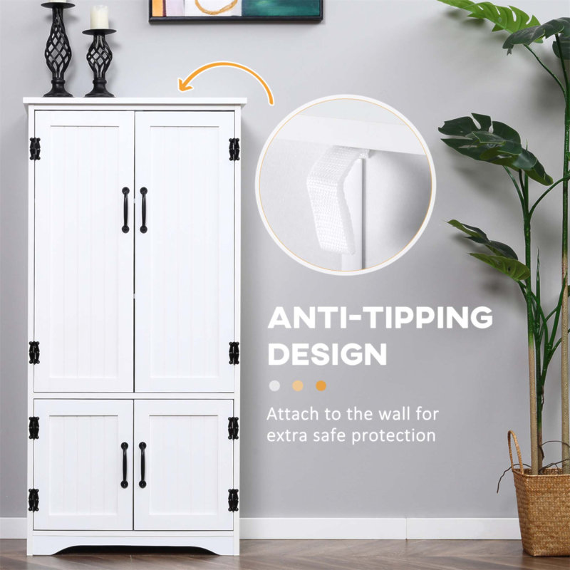 Armoire de cuisine 48,5 pouces avec tablettes réglables et beaucoup de rangement, idéale pour la vie organisée
