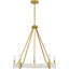 Lustre en or brossé 5 lumières Krenek