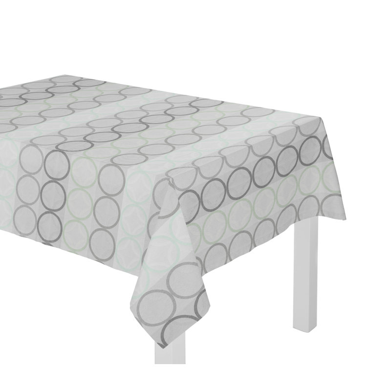 Deguzman Tablecloth, Light green/Grey, 130cm W x 160cm L