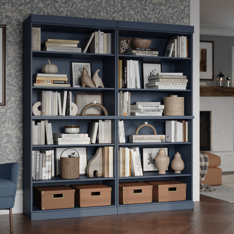 100% Solid Wood Tall Modular Bookcase Cabinet With 12 Adjustable Shelves, Open Display Storage Bookshelf, 64" W X 71.5" H