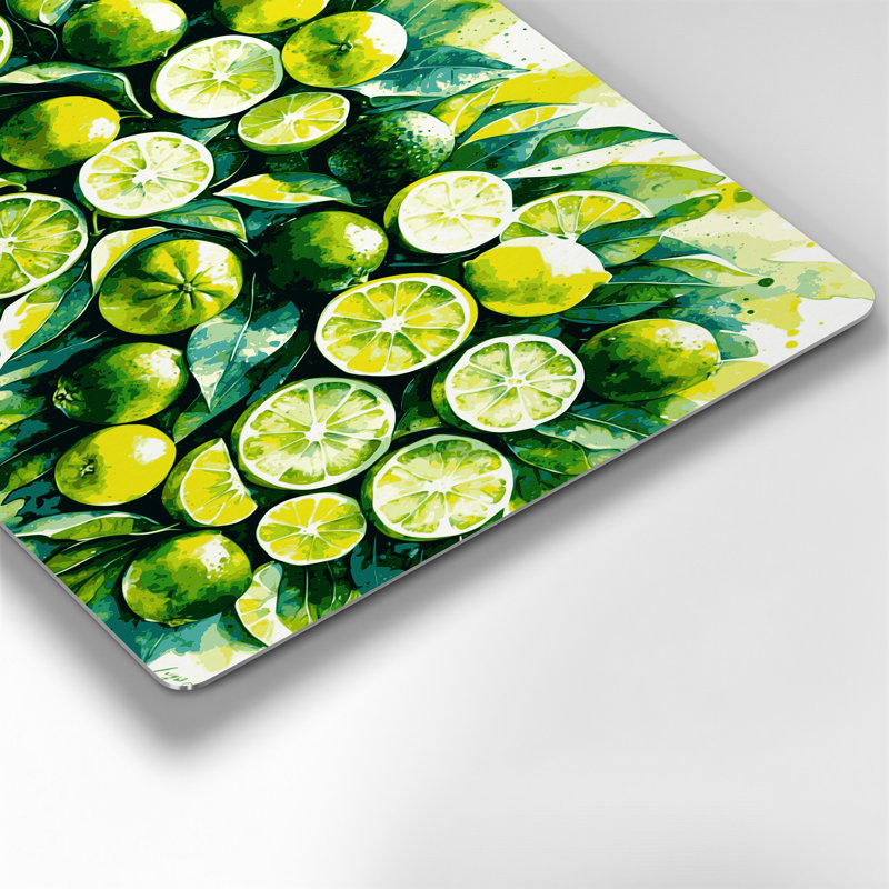 «Fruit Lime Key», art mural en métal vert, H 11 po x l 14 po