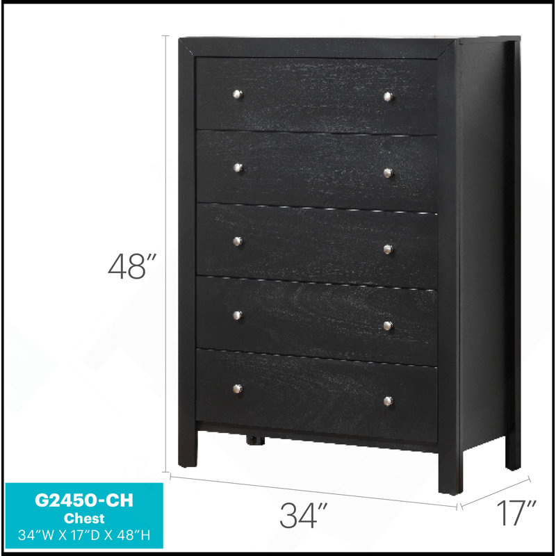 Commode Burlington, noir, Noir