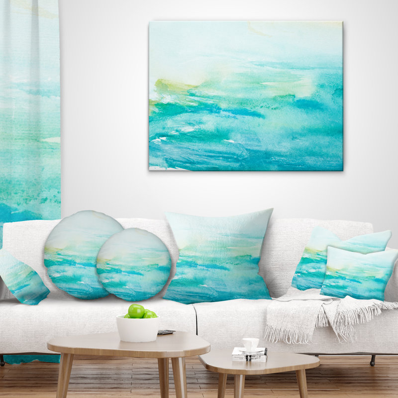 Gros plan abstrait mer - coussin imprimé abstrait