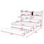 Lit de jour en bois Barnerd avec tablettes, tableau noir, ports USB et lit gigogne simple-356225528