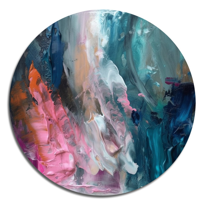 Chrishawn - Art abstrait rond en métal, H 29 po x l 29 po