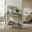 Console en bois massif avec tablette Locke 35,4-472923389
