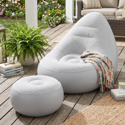 Fauteuil d'appoint, fauteuil gonflable avec repose-pieds en PVC gonflable à l'épreuve de l'eau