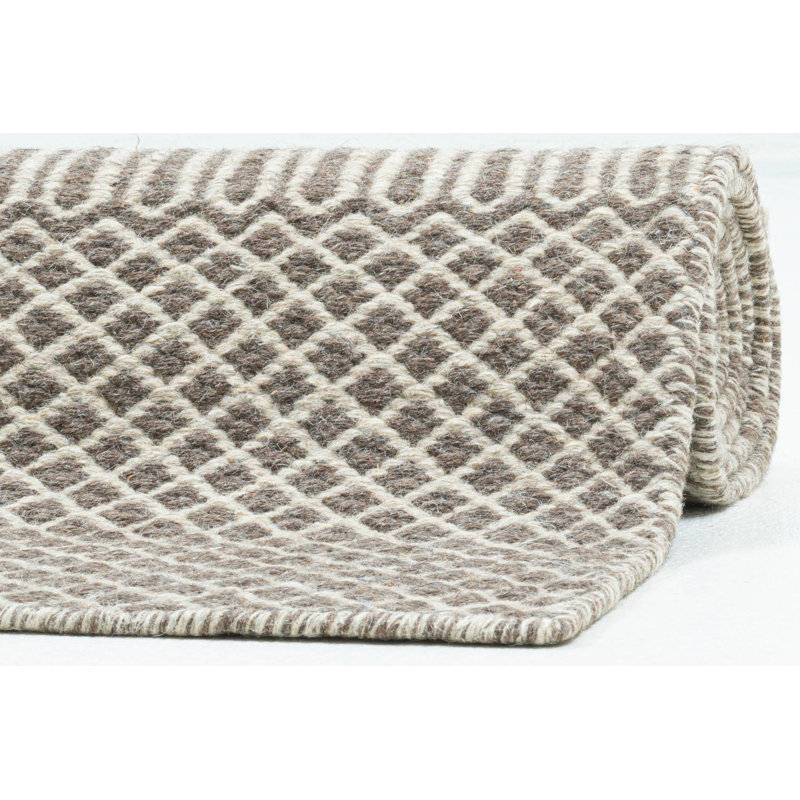Flat Weave Rug Made of Wool, Rectangular 130 x 190cm