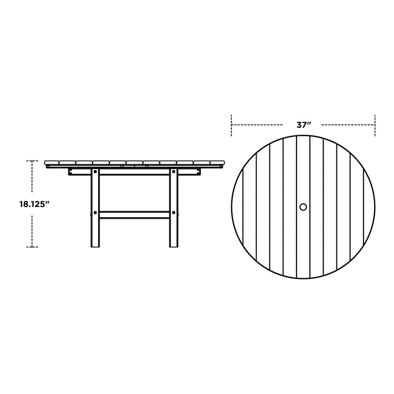 Table de conversation classique 37 po Classics, Vert