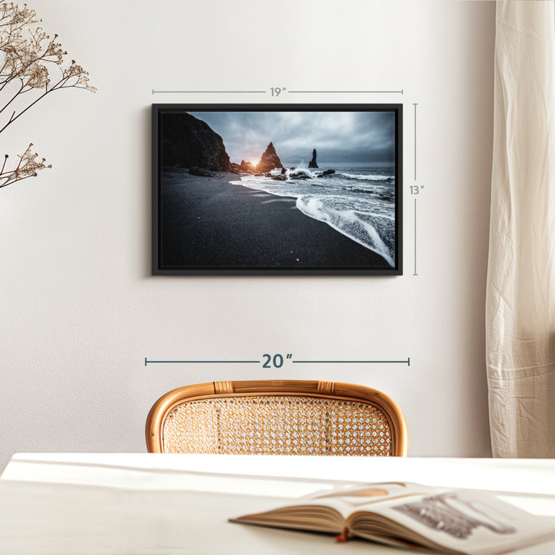 Impression sur toile Reynisfjara, H 13 po x l 19 po