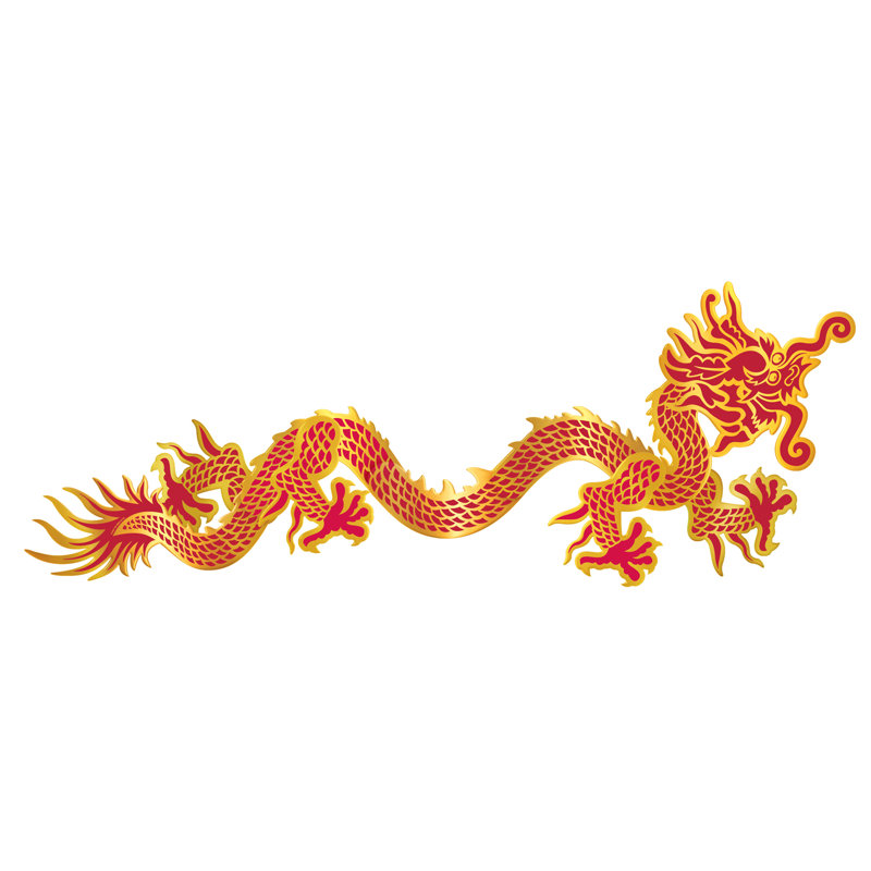 Accroche dragon, H 27 po x l 72 po x P 0,01 po