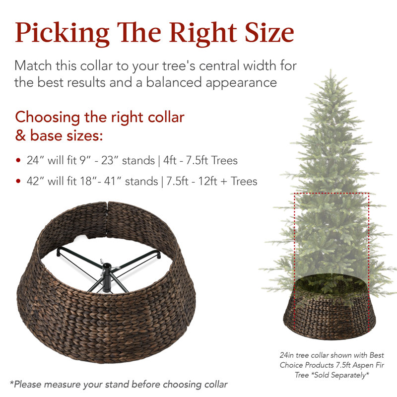 Rattan Tree Collar, Espresso, 10" H x 24" W