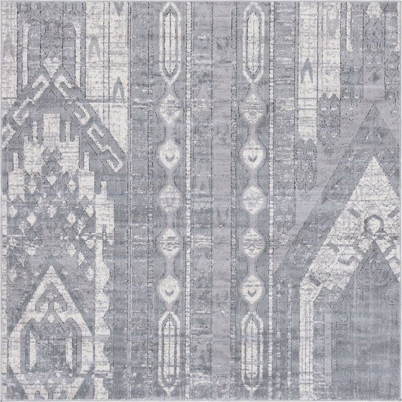 Tapis transitionnel couleur de pierre Wenden, Carré 6 pi