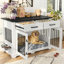 Mobilier pour cage de chien avec tiroirs et bols rotatifs