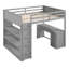 Lit mezzanine avec échelle, tablettes et bureau-777669177-777669176