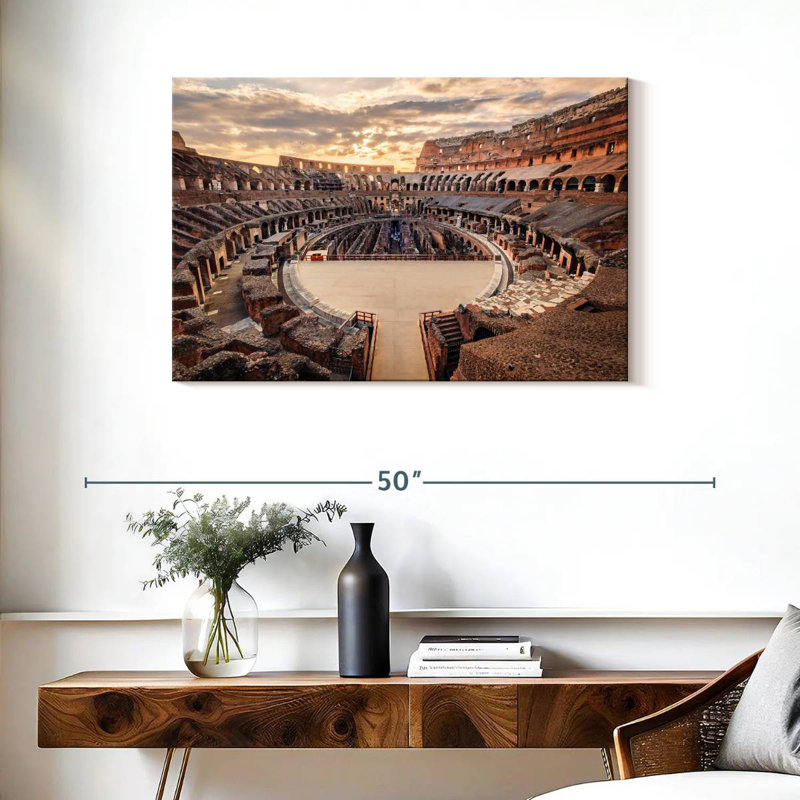 Ravi Colosseum au coucher du soleil, H 24 po x l 36 po