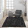 Abstract Area Rug in Black/Ivory