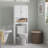 2-Door Over-the-Toilet Cabinet with Exterior Shelf