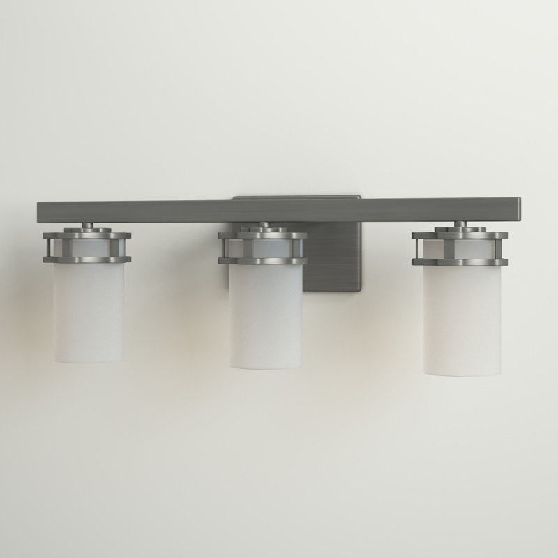 Robie à trois lumières mur / salle de bain de Génération Éclairage , Nickel brossé, Non, Non