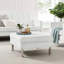 Repose-pieds en cuir végétalien capitonné Loft-1219631496