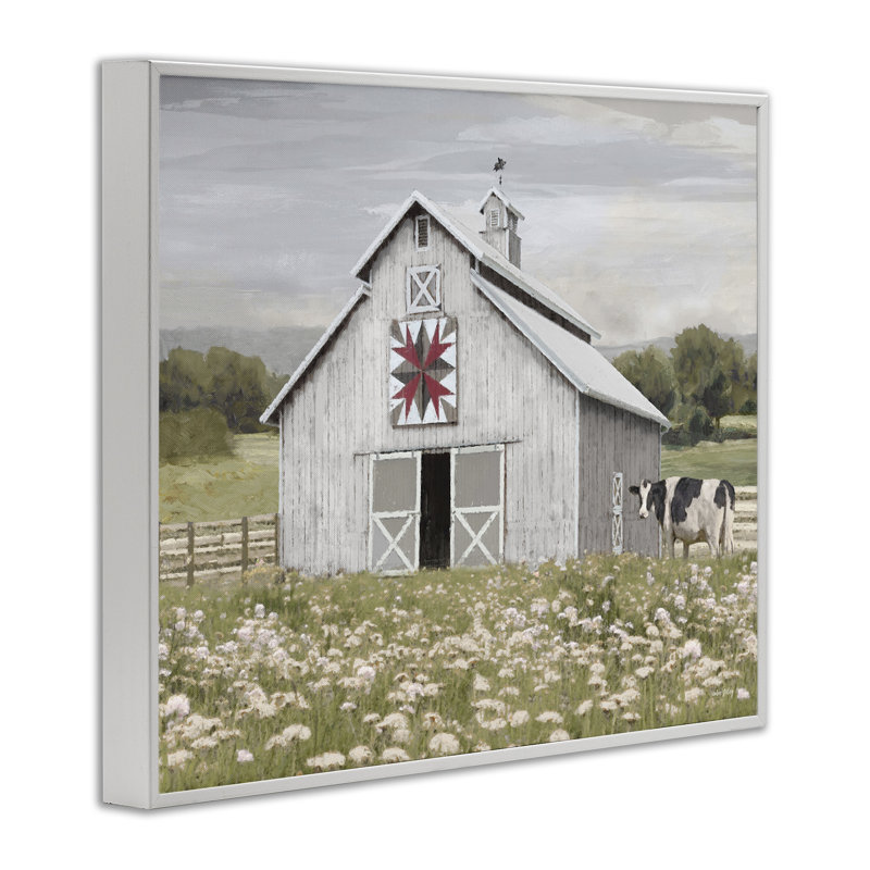  «Rustic Barn Meadow», estampe numérique encadrée par Amber Sterling, H 24 po x l 30 po, Giclée encadrée blanc bord de mer