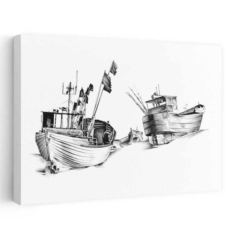 Reproduction d'art sur une plage rétro, H 16 po x l 24 po