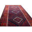 Tapis oriental semi-antique rouge et prune 3 pi 4 po x 6 pi noué à la main Tribal