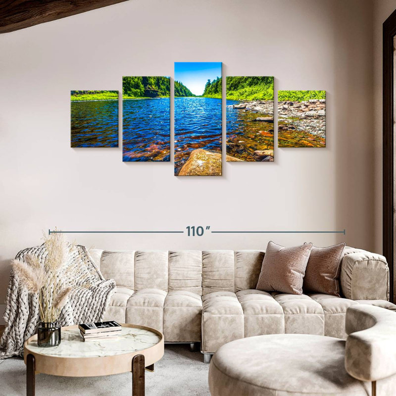Crystal Clear River, 42" H x 92" W