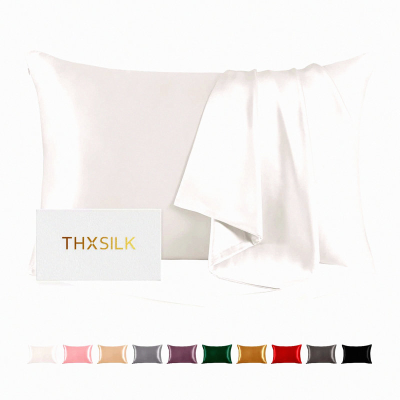 SilkDreams Hair-Saving Pillowcase - 25 Momme Mulberry Silk Cover with Hidden Zipper, Natural Pillowcase for Hair Care - Gift Box Included