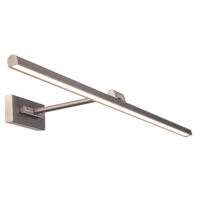 Reed Dimmable LED Wall Mounted Picture Light, Brushed Nickel