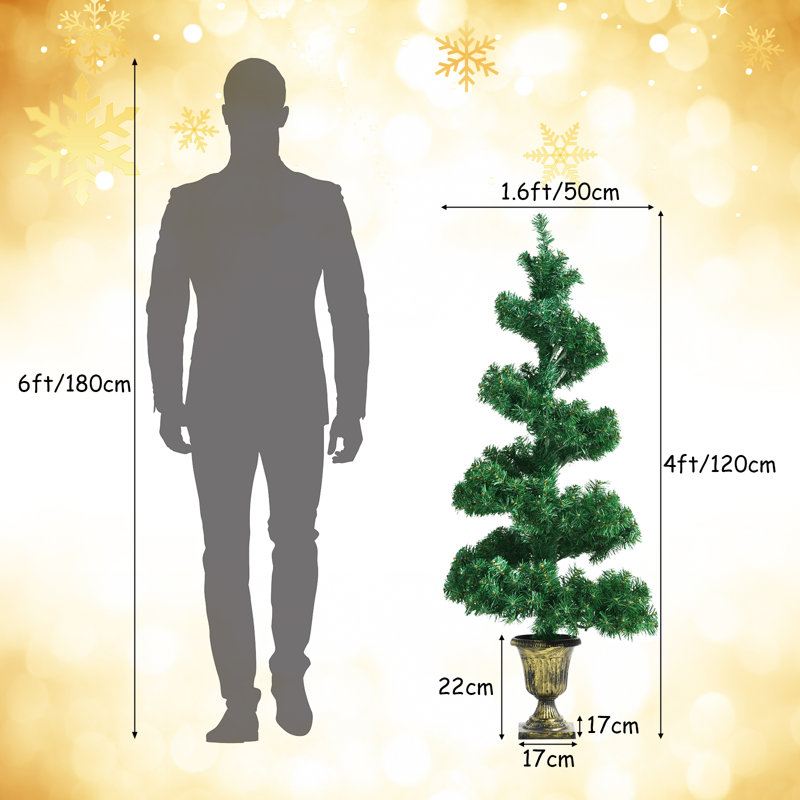 3.94' H Lighted Artificial Christmas Tree