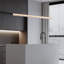 Luminaire suspendu de luxe linéaire, lustre moderne minimaliste pour tables de salle à manger et îlots de cuisine-129470504