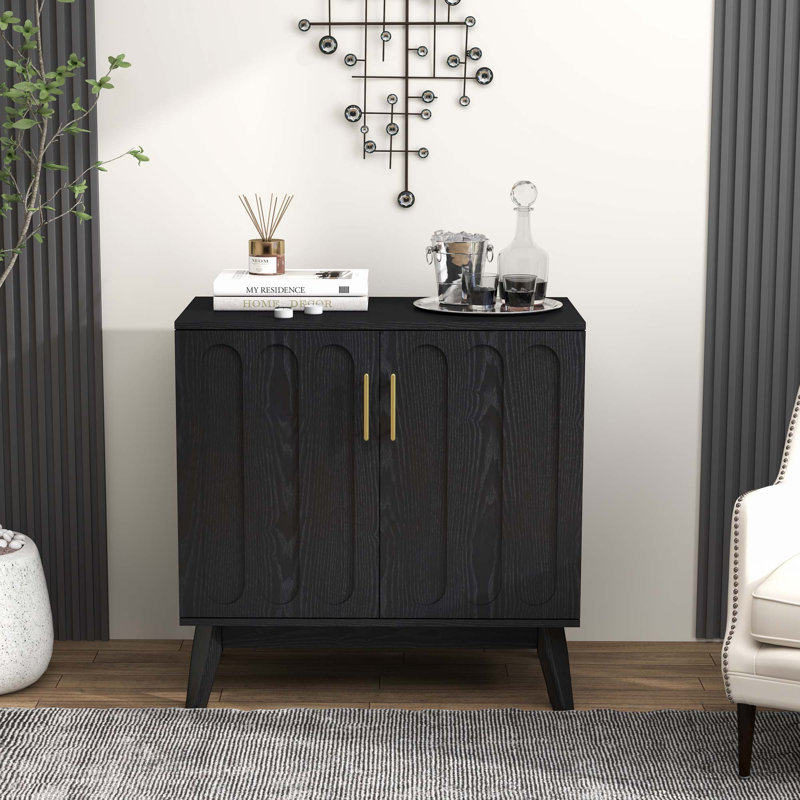 Accent Cabinet With Adjustable Shelves, Black